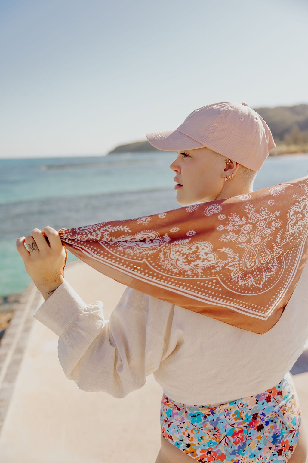 BANDANA SATINÉ JOPLIN - CAFÉ - WILL&YOU