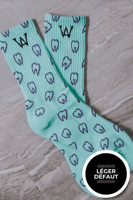 BAS SHEPHERD - DENTS / TURQUOISE - "LÉGER DÉFAUT" - WILL&YOU