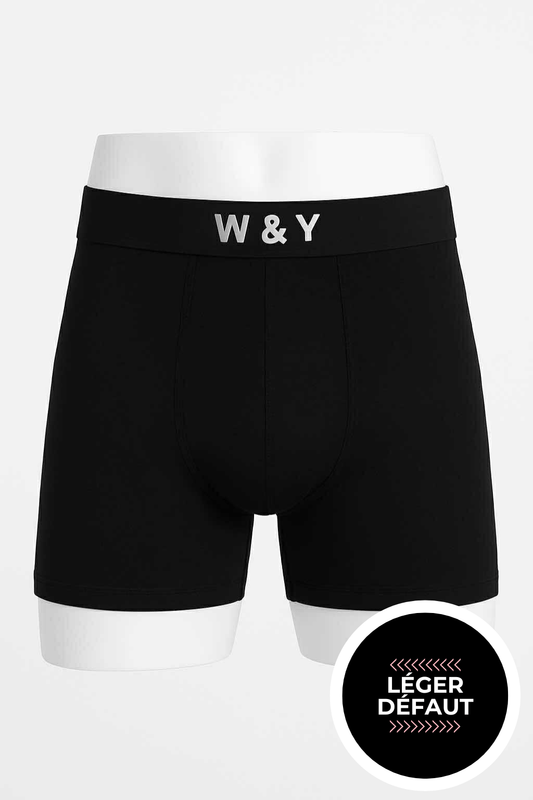 BOXER - NOIR - "LÉGER DÉFAUT" - WILL&YOU