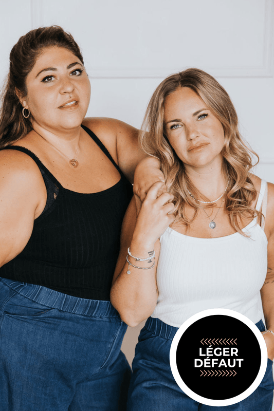 DUO DE CAMISOLES MANDY - BLANC & NOIR - "LÉGER DÉFAUT" - WILL&YOU