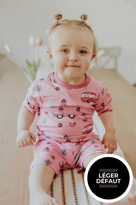 ENSEMBLE CAMPING - ROSE - "LÉGER DÉFAUT" - WILL&YOU