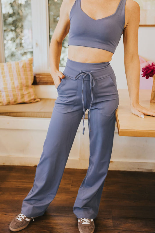 PANTALON MONICA -BLEU ORAGE - WILL&YOU