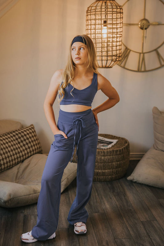 PANTALON MONICA -BLEU ORAGE - WILL&YOU