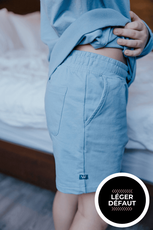 SHORT LEE (ENFANT) - BLEU - "LÉGER DÉFAUT" - WILL&YOU