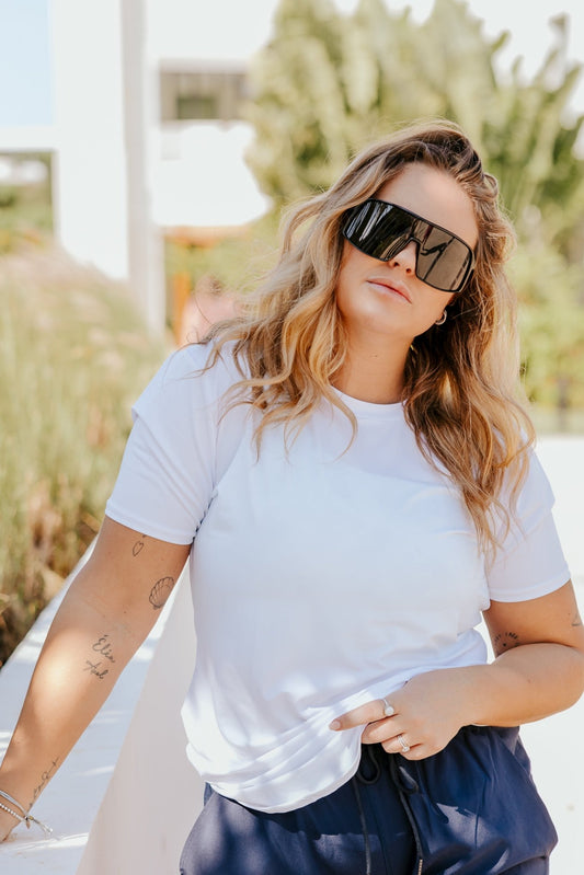 T - SHIRT BASIC DRYFIT (FEMME) - BLANC - WILL&YOU