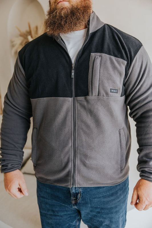 VESTE POLAR PAOLO (ADULTE) - CHARCOAL & NOIR - WILL&YOU