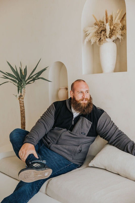 VESTE POLAR PAOLO (ADULTE) - CHARCOAL & NOIR - WILL&YOU