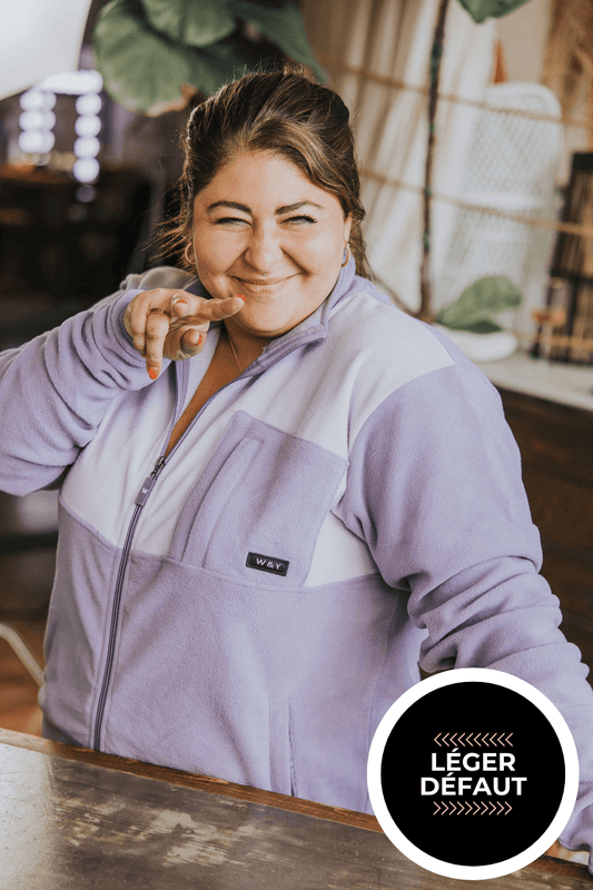 VESTE POLAR PAOLO (ADULTE) - LILAS - "LÉGER DÉFAUT" - WILL&YOU