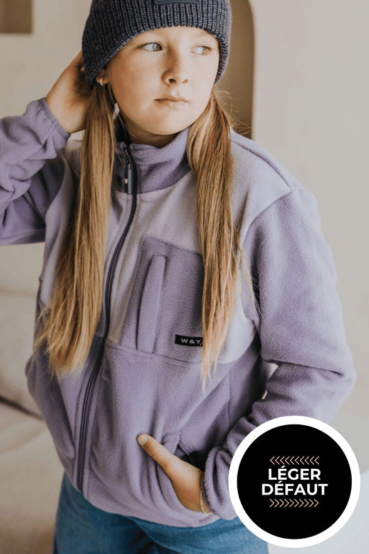 VESTE POLAR PAOLO (ENFANT) - LILAS - "LÉGER DÉFAUT" - WILL&YOU