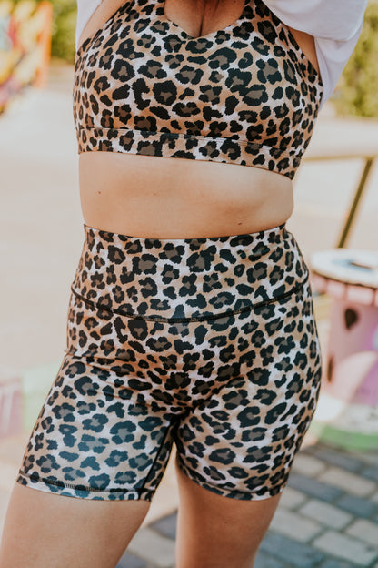 BIKER SHORT SPORT COLLAB MEL TACOS -LÉOPARD-