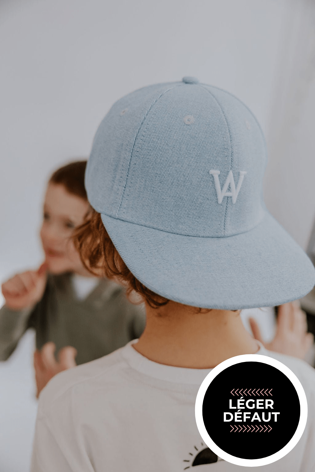 CASQUETTE CLAYTON (ENFANT) - BABY BLUE JEANS - "LÉGER DÉFAUT" - WILL&YOU