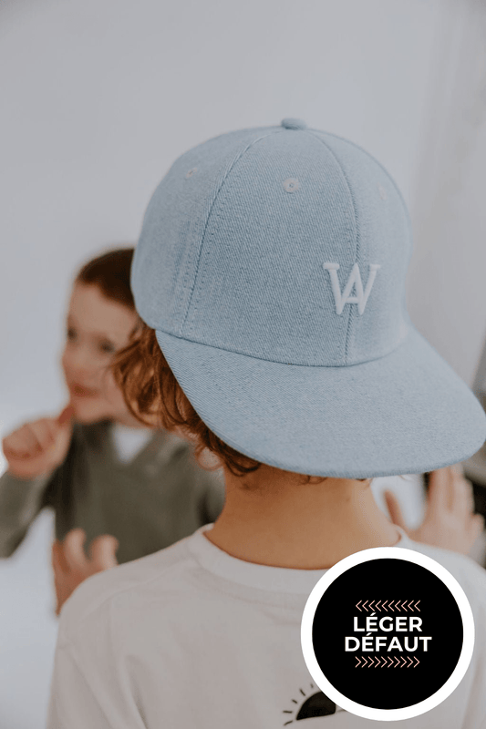 CASQUETTE CLAYTON (ENFANT) - BABY BLUE JEANS - "LÉGER DÉFAUT" - WILL&YOU
