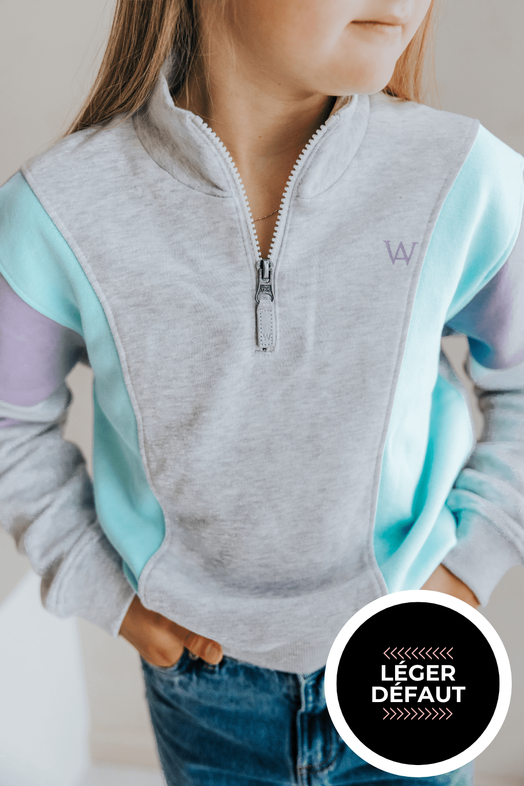 CHANDAIL DEMI ZIP MIA "LÉGER DÉFAUT" - WILL&YOU