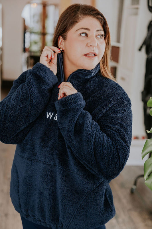 DEMI ZIP SHERPA FLORENCE - NAVY - WILL&YOU