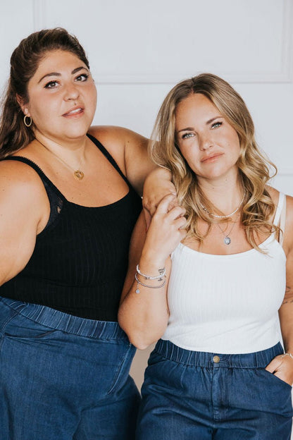 DUO DE CAMISOLES MANDY - BLANC & NOIR - WILL&YOU