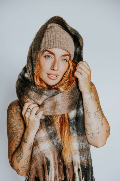 FOULARD ELSA -CARREAUX CHOCOLATÉS - WILL&YOU