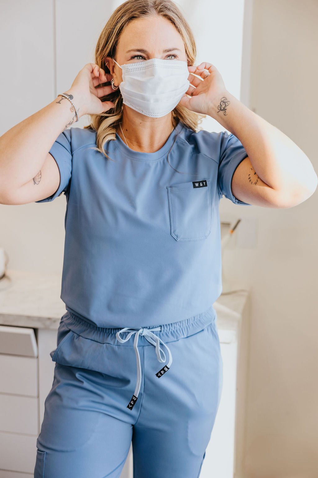 HAUT D'UNIFORME SHEPHERD - BLEU ACIER - WILL&YOU