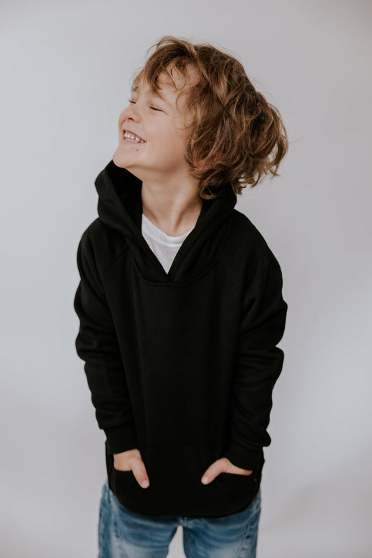 HOODIE BASIC (ENFANT) - NOIR - WILL&YOU