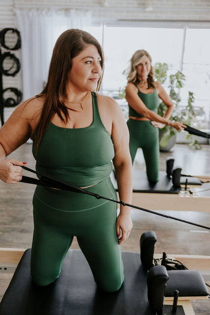 LEGGING SPORT LEXANNE - VERT BOUTEILLE - WILL&YOU