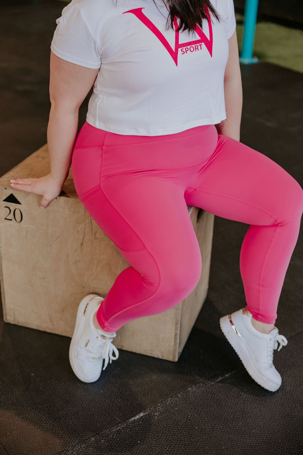 Legging Lycra Rose en Arête de Poisson Legging Lycra Rose en Arête de Poisson