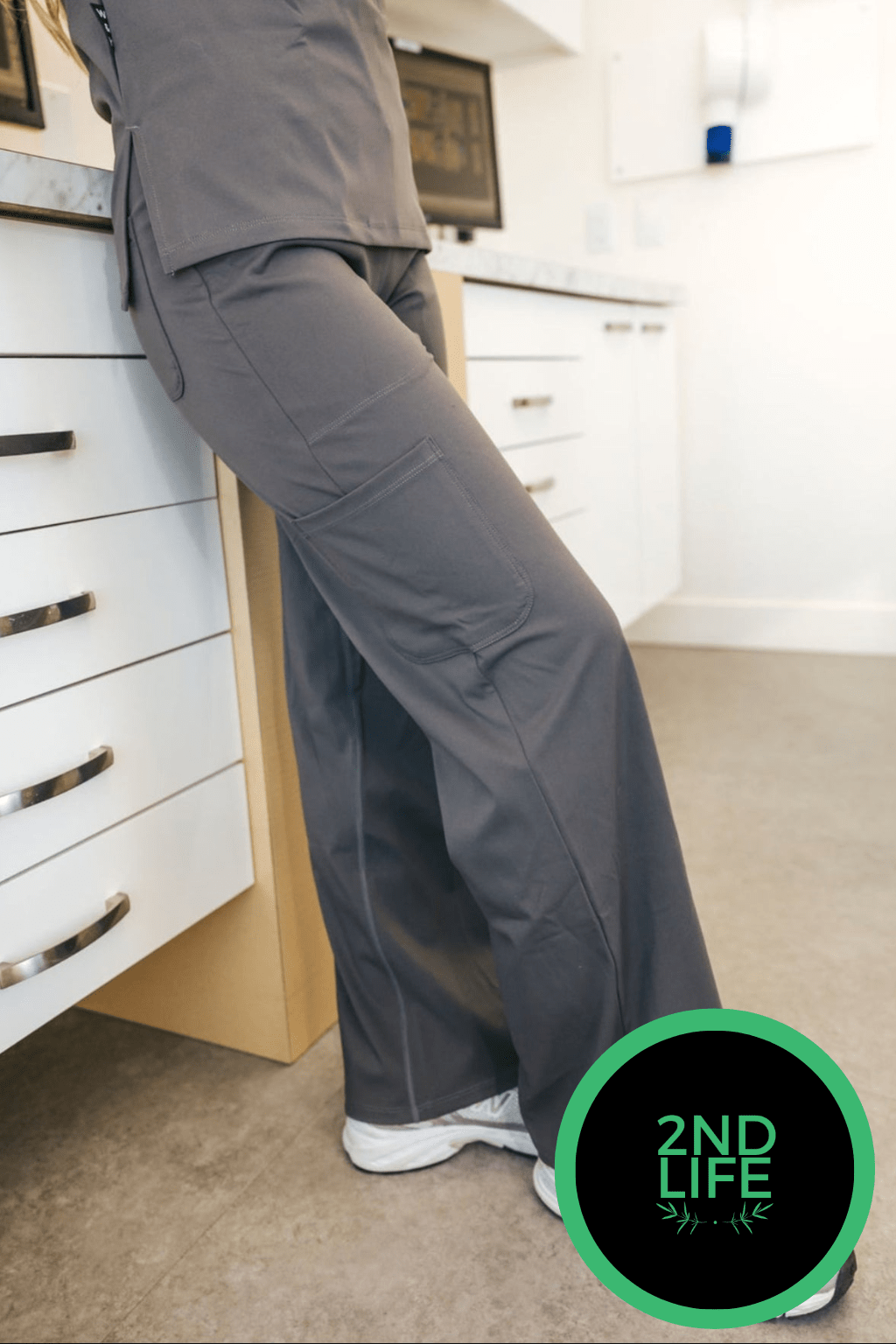 PANTALON D'UNIFORME SHEPHERD (COUPE DROITE) - CHARCOAL - *2NDLIFE* - WILL&YOU