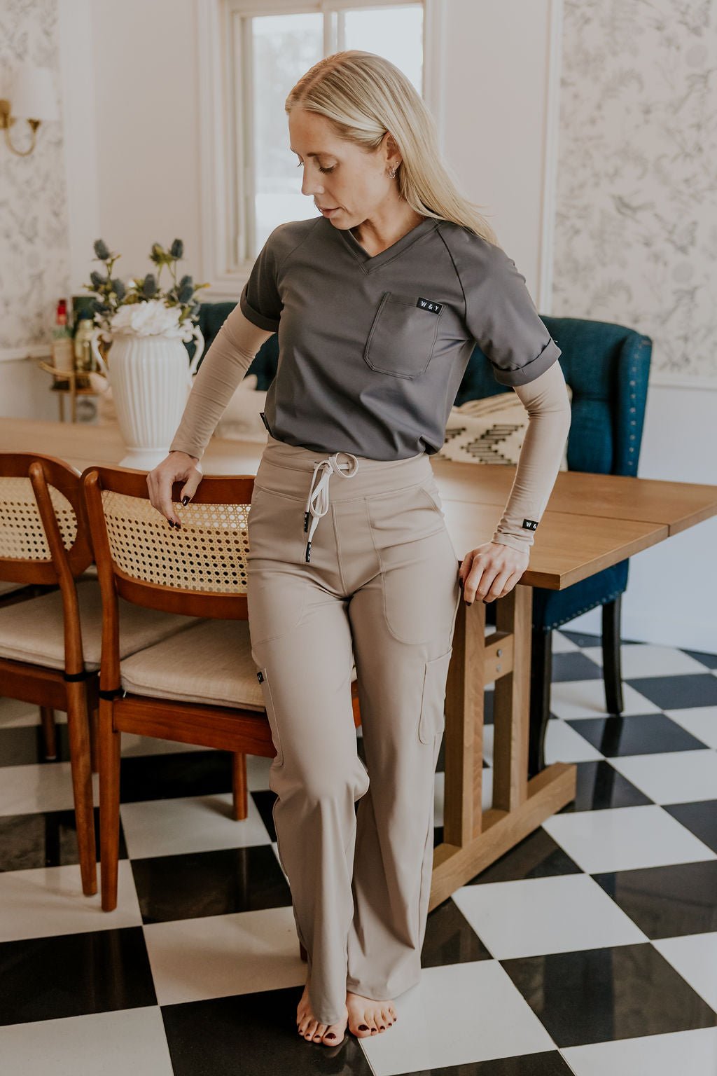 PANTALON D'UNIFORME SHEPHERD (COUPE DROITE) - GREIGE - WILL&YOU