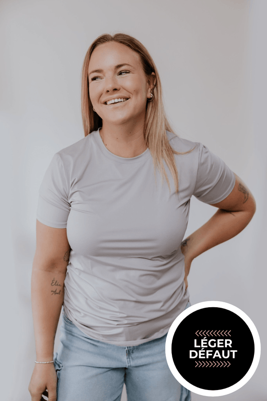 T-SHIRT BASIC DRYFIT (FEMME) -GRIS- "LÉGER DÉFAUT" - WILL&YOU