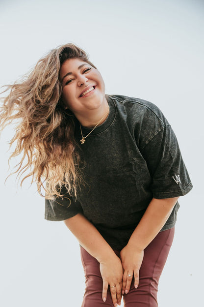 T - SHIRT OVERSIZE ALBA - CHARCOAL - WILL&YOU