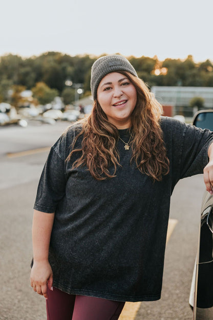 T - SHIRT OVERSIZE ALBA - CHARCOAL - WILL&YOU