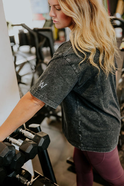 T - SHIRT OVERSIZE ALBA - CHARCOAL - WILL&YOU