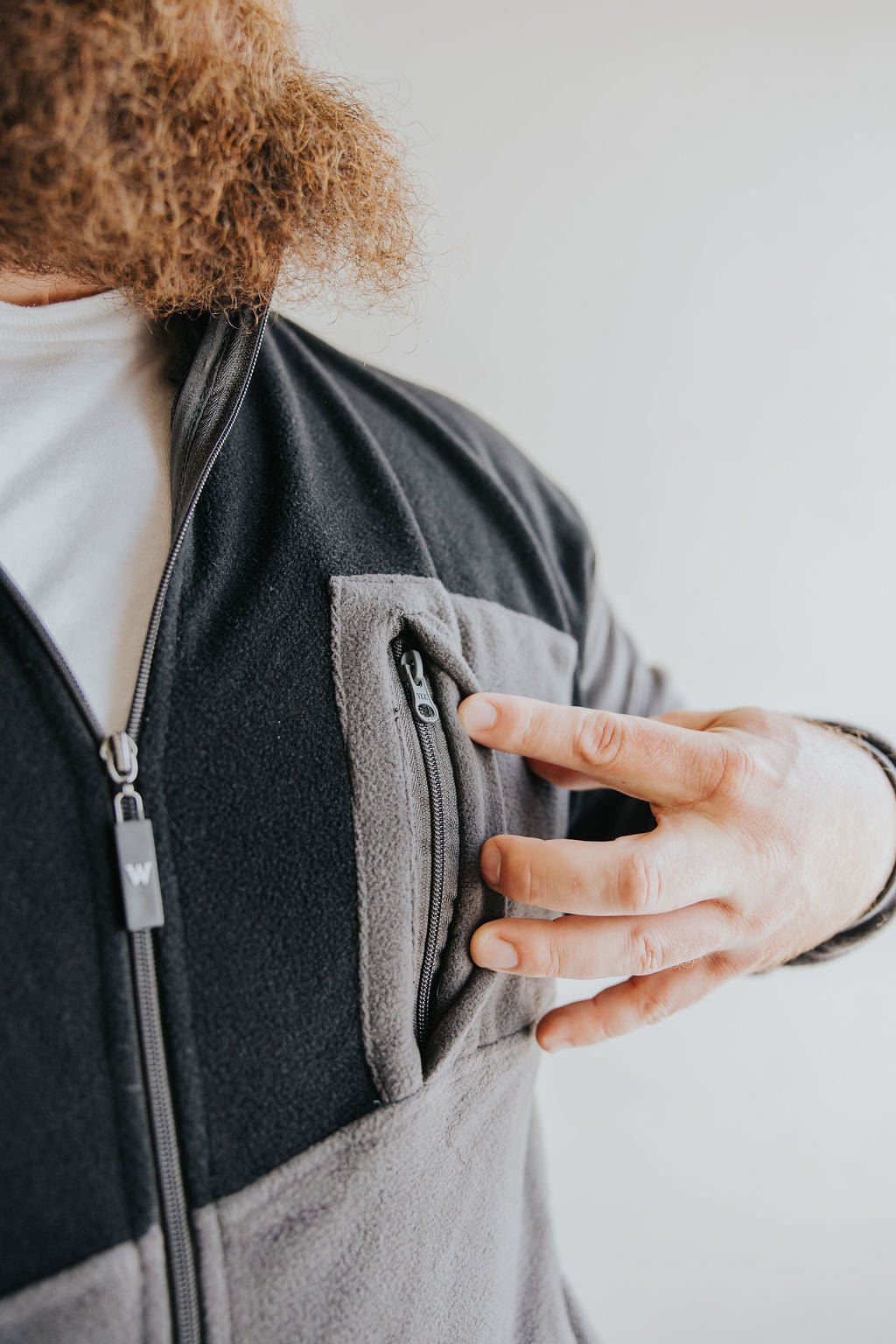 VESTE POLAR PAOLO (ADULTE) - CHARCOAL & NOIR - WILL&YOU