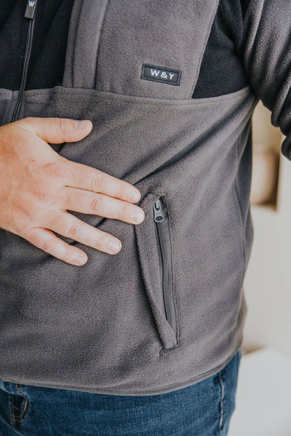 VESTE POLAR PAOLO (ADULTE) - CHARCOAL & NOIR - WILL&YOU