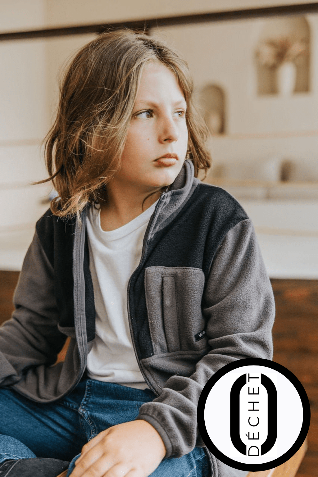 VESTE POLAR PAOLO (ENFANT) -NOIR- | ZÉRO DÉCHET | - WILL&YOU